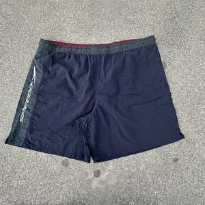 Vintage Speedo Swim Trunks Mens XL Navy Blue Lined Drawstring 90's Shorts